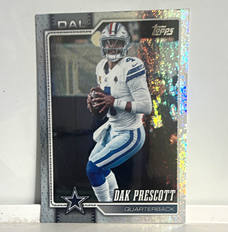 Topps 2025 Dak Prescott Dallas Cowboys #53 Sparkle Foil Parallel Card